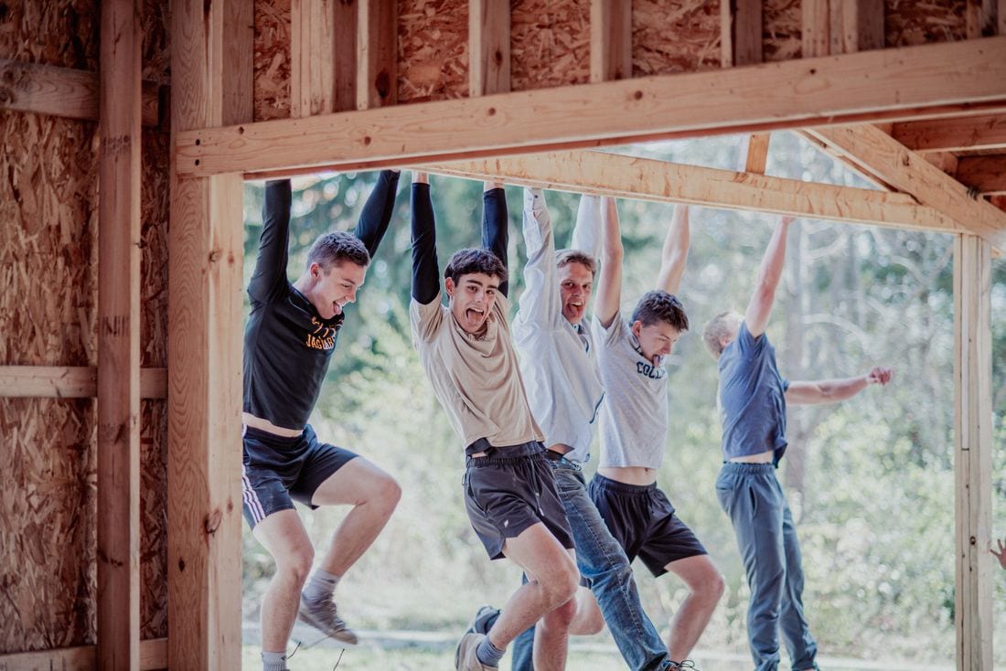 Students playing together during a tech-free school day